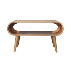 Solid Wood Open Oak-ish Coffee Table, Nordic Legs