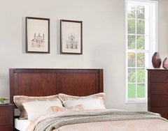 1pc Eastern King Size Bed Two Panel Headboard Cherry Finish Bedroom Furniture