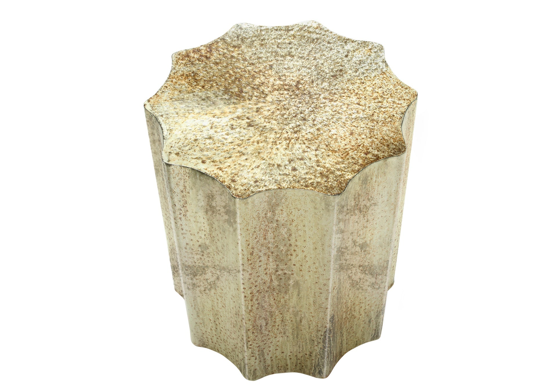 Accent Table, Drum, Side, End, Nightstand, Lamp, Living Room, Bedroom, Gold Metal, Contemporary, Modern