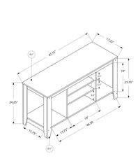Tv Stand, 48 Inch, Console, Media Entertainment Center, Storage Shelves, Living Room, Bedroom, Brown Laminate, Contemporary, Modern