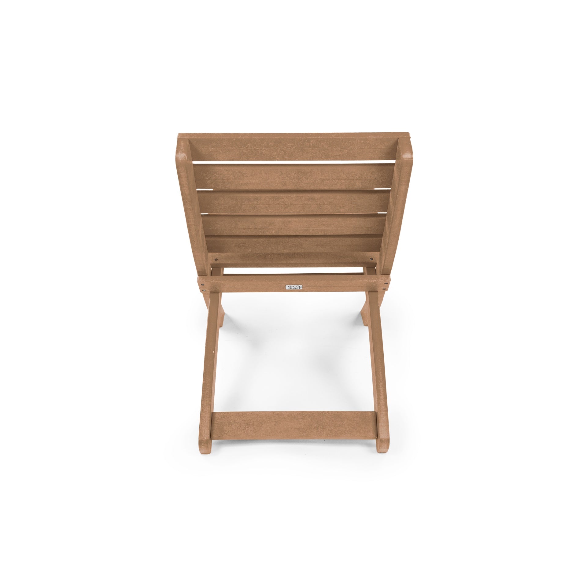 Grandcourt Fully Assembed All-Weather HDPE Outdoor Folding Patio Chair, Teak Brown