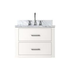 White Single Bath Vanity 24 in. W x 18 in. D, Acrylic Top, and Faucet Set