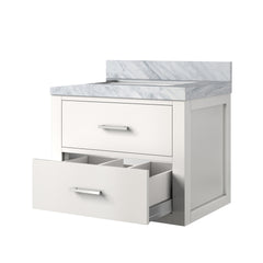 White Single Bath Vanity 24 in. W x 18 in. D, with Acrylic Top