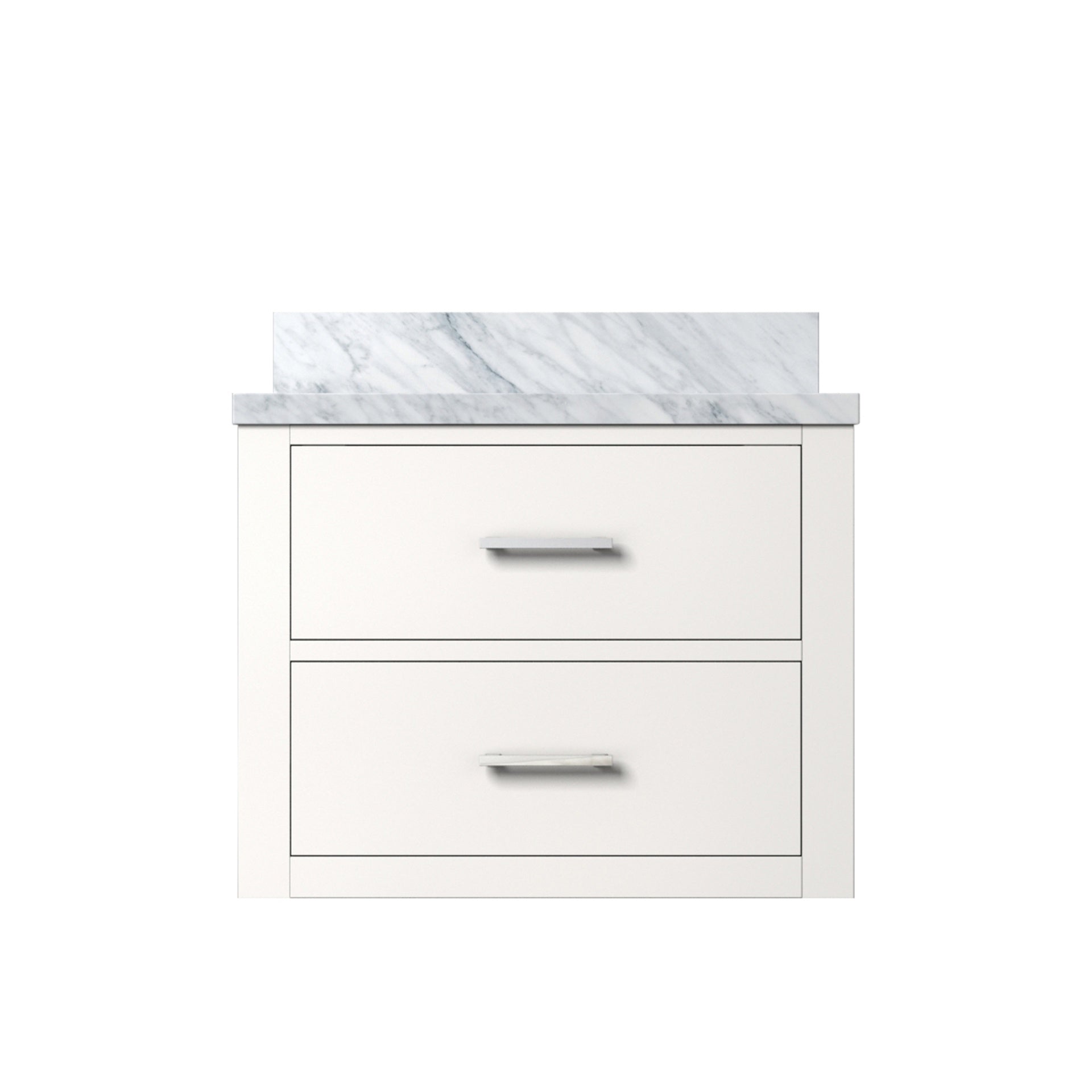 White Single Bath Vanity 24 in. W x 18 in. D, with Acrylic Top