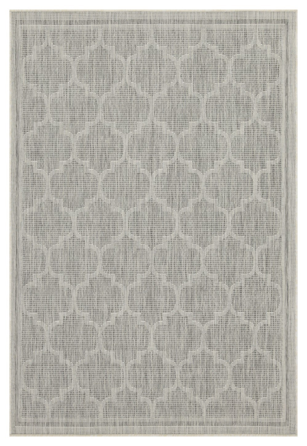 Sunshine GC_HAR2006 Silver 7 ft. 10 in. x 10 ft. 3 in. Indoor/Outdoor Area Rug