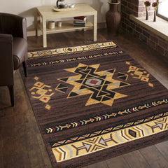 Tribes GC_YLS4005 Brown 7 ft. 10 in. x 10 ft. 3 in. Southwest Area Rug