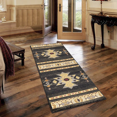 Tribes GC_YLS4004 Black 7 ft. 10 in. x 10 ft. 3 in. Southwest Area Rug