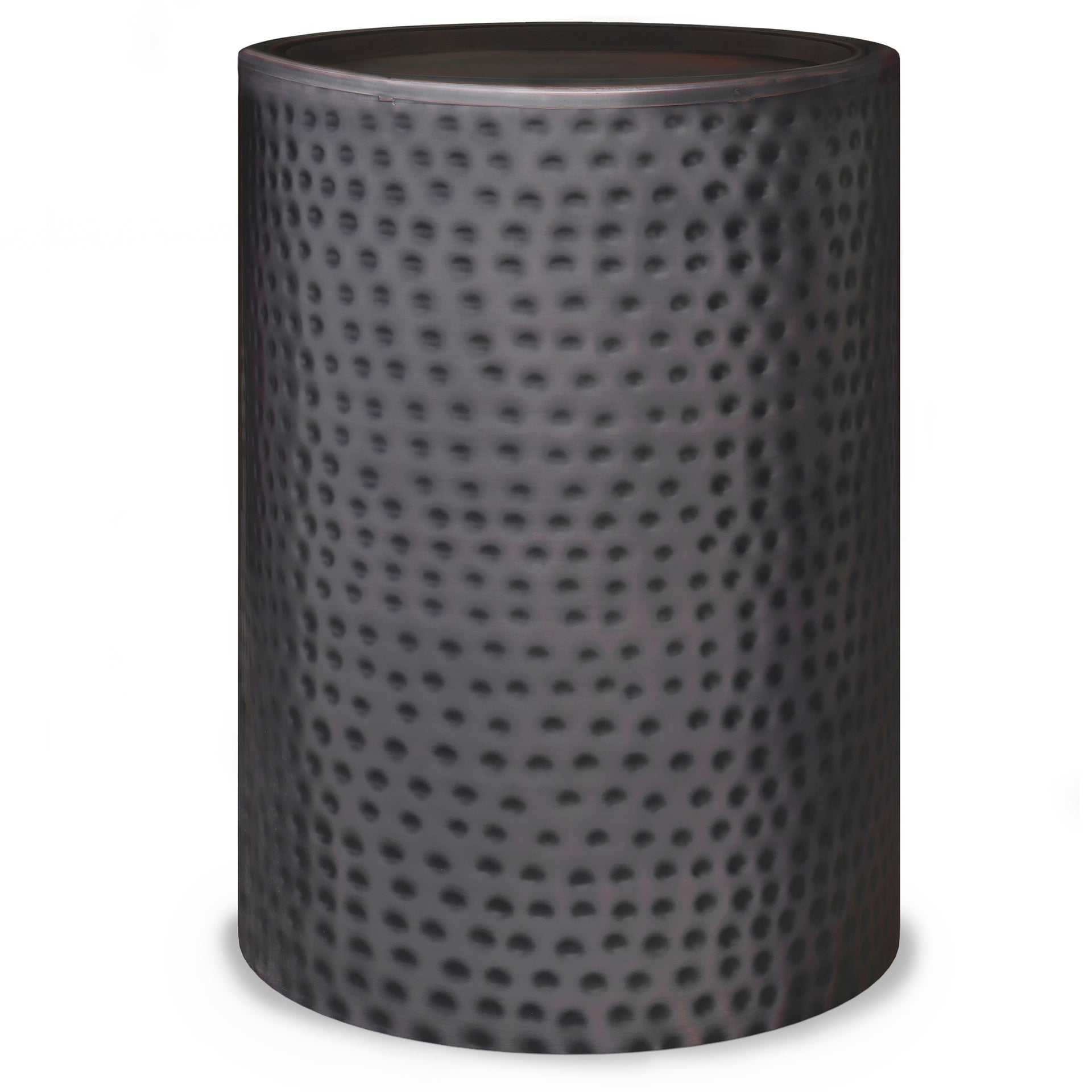 Corbin Metal Side Table in Hammered Antique Cooper