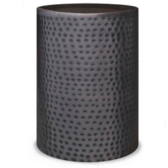 Corbin Metal Side Table in Hammered Antique Cooper