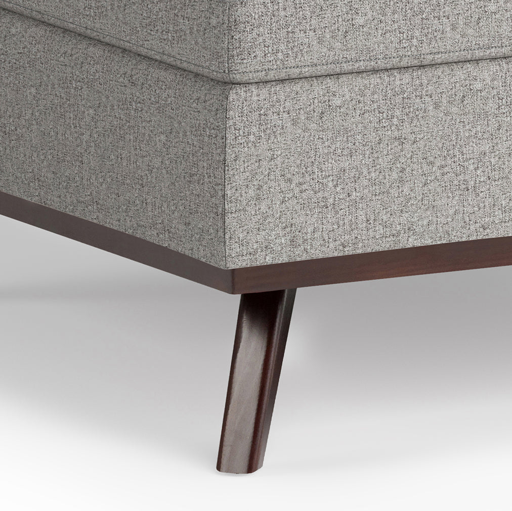 Owen - Square Coffee Table Storage Ottoman - Cloud Grey