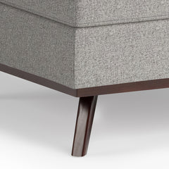 Owen - Square Coffee Table Storage Ottoman - Cloud Grey