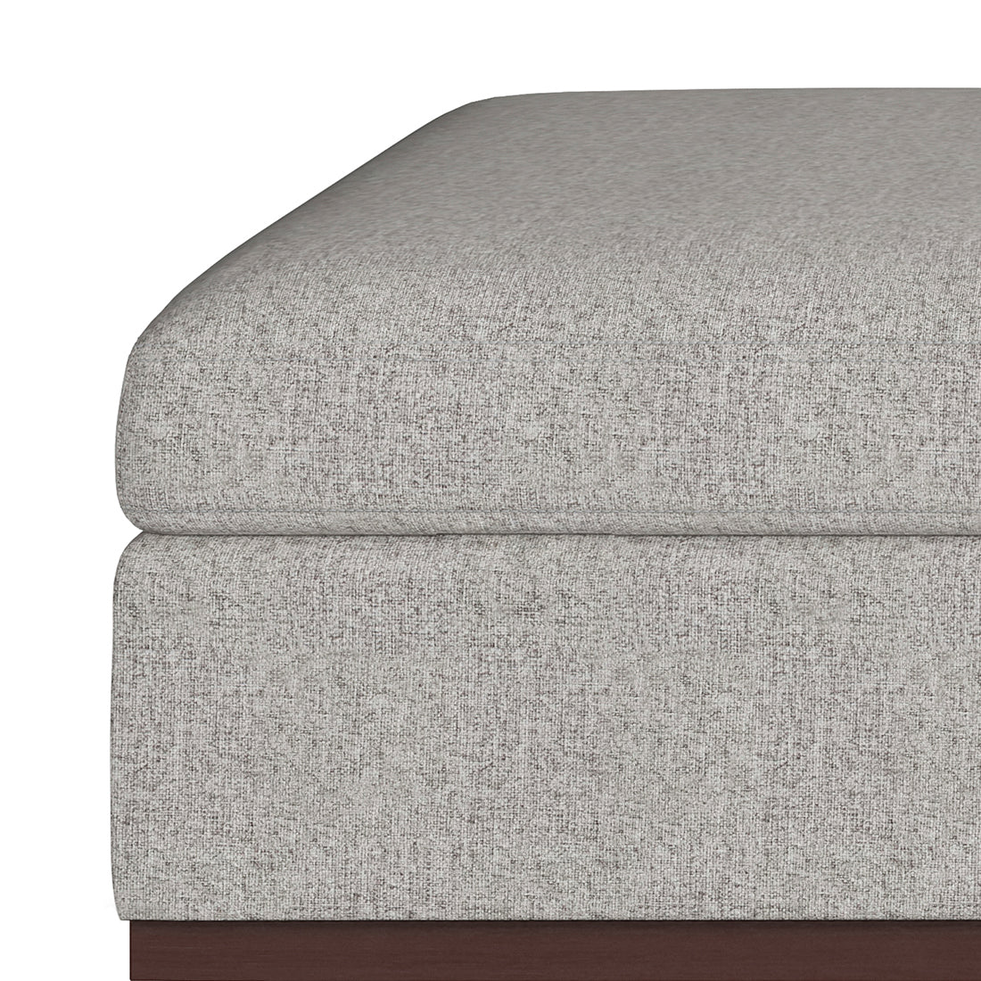 Owen - Square Coffee Table Storage Ottoman - Cloud Grey