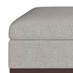Owen - Square Coffee Table Storage Ottoman - Cloud Grey
