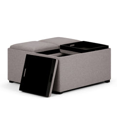 Avalon Square Coffee Table Storage Ottoman