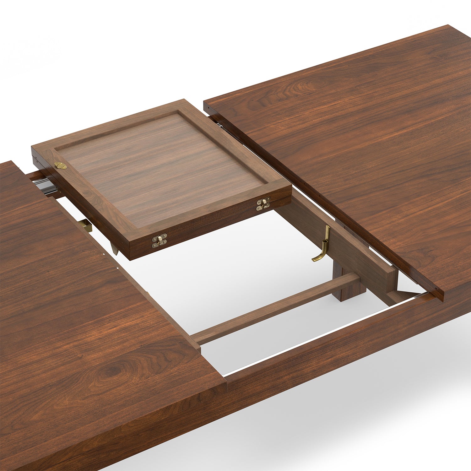 Wilson 60-76 inch x 36 inch Rectangle Transitional Extendable Dining Table in Walnut Veneer