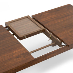 Wilson 60-76 inch x 36 inch Rectangle Transitional Extendable Dining Table in Walnut Veneer