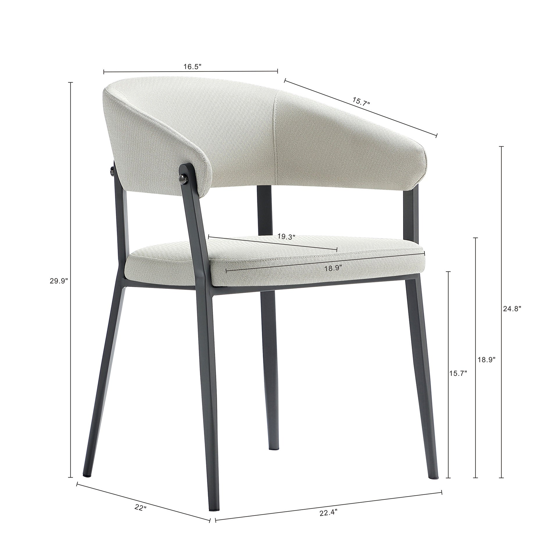 Dining Chair in Oatmeal