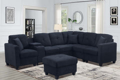 Sectional Sofa, Dark Blue