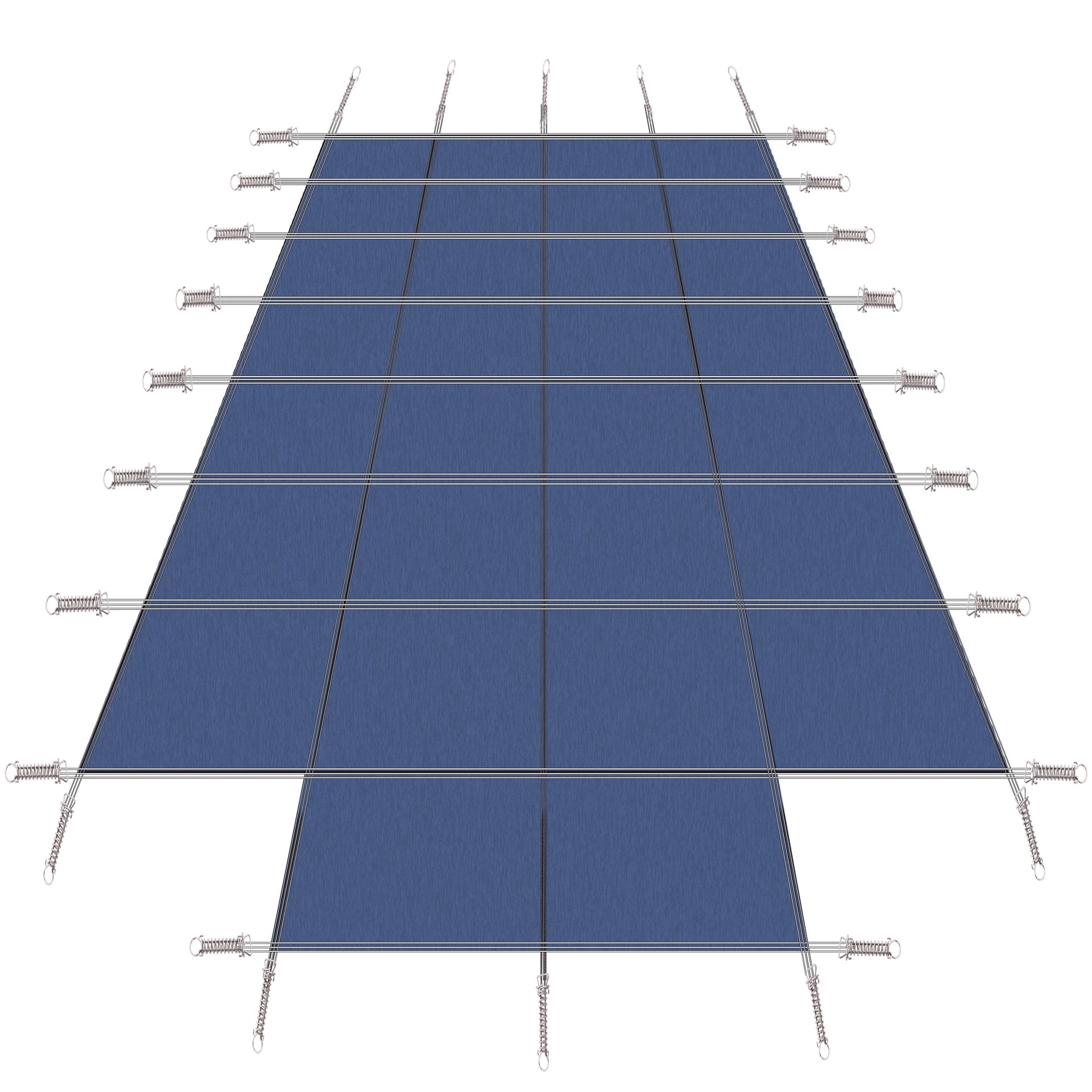 Pool Safety Cover, Fits 18x36ft Rectangular Inground Winter Swimming Pools, with 4x8ft Center End Step, Triple Stitched, High Strength Mesh PP, Great Rain Permeability, Installation Hardware,Blue Mesh