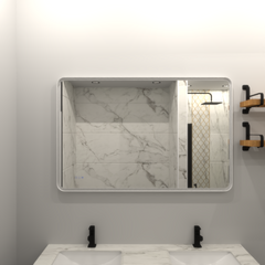 48 X 36 Rectangular Framed Dimmable Anti-Fog LED Wall Bathroom Vanity Mirror Lighted Mirror