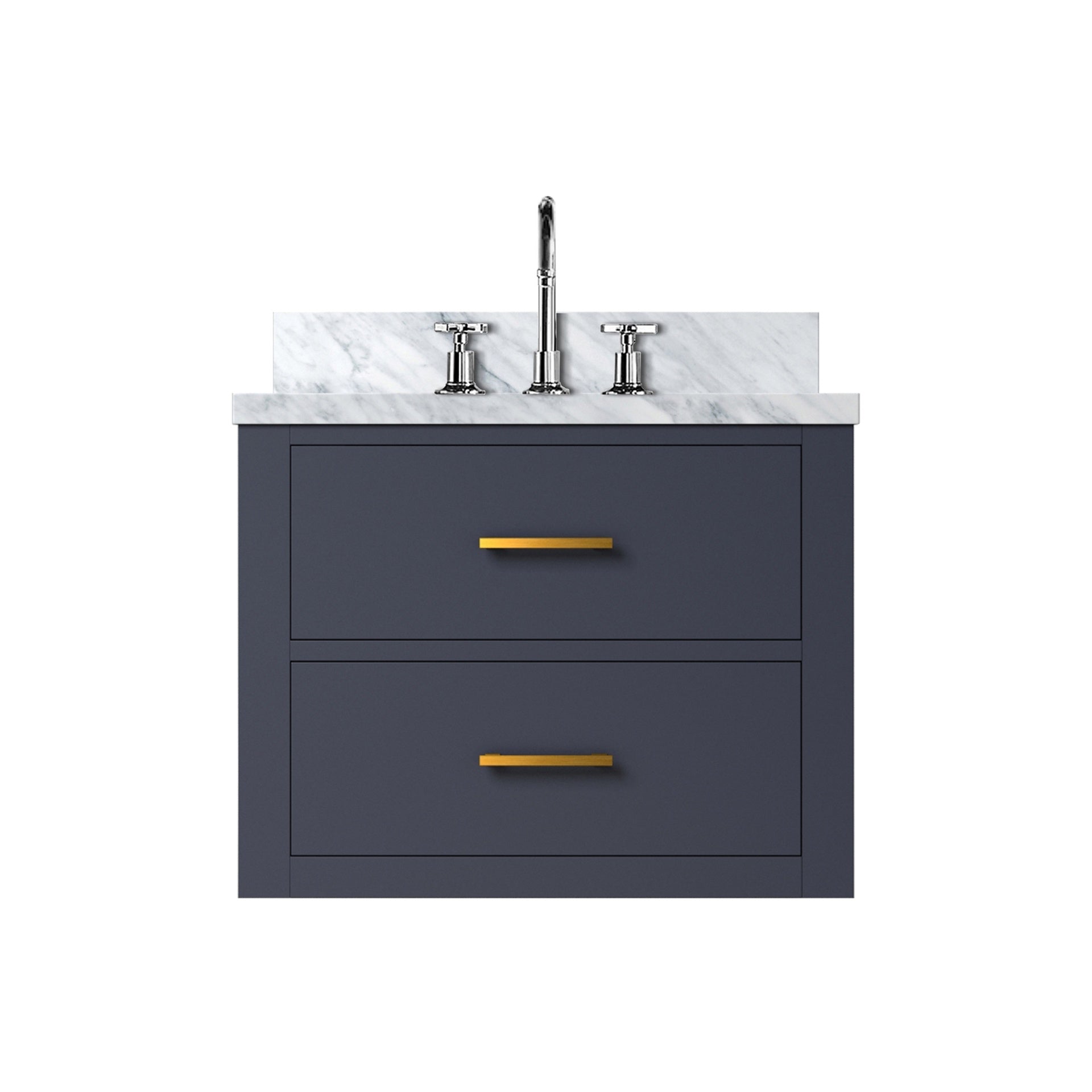 Blue Single Bath Vanity 24 in. W x 18 in. D, Acrylic Top, and Faucet Set