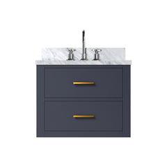 Blue Single Bath Vanity 24 in. W x 18 in. D, Acrylic Top, and Faucet Set