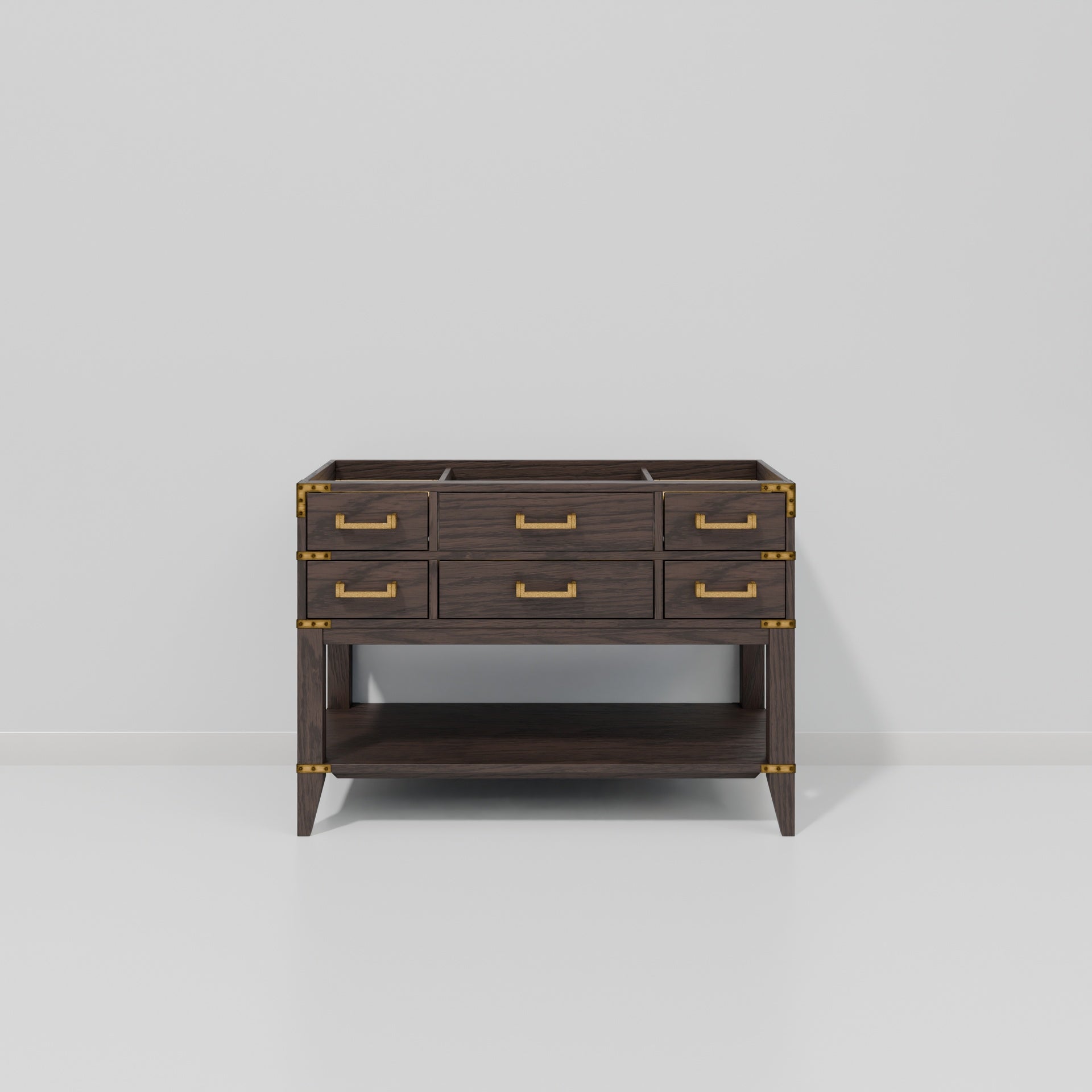 Brown Oak Single Bath Vanity 48 in. W x 22 in. D