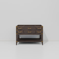 Brown Oak Single Bath Vanity 48 in. W x 22 in. D
