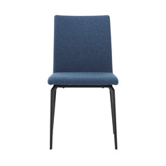 Xavien Blue Fabric and Metal Dining Room Chairs - Set of 2