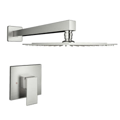 Wall Mounted Shower Faucet in Brushed nickel (Valve Included)