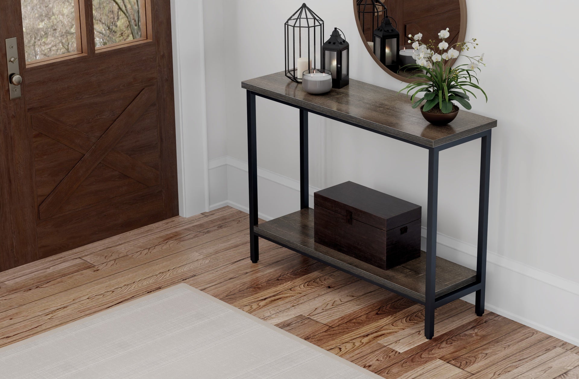 Harpe Brown Sofa Table