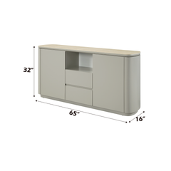 Ingram Ceramic Top & Light Gray Finish Server