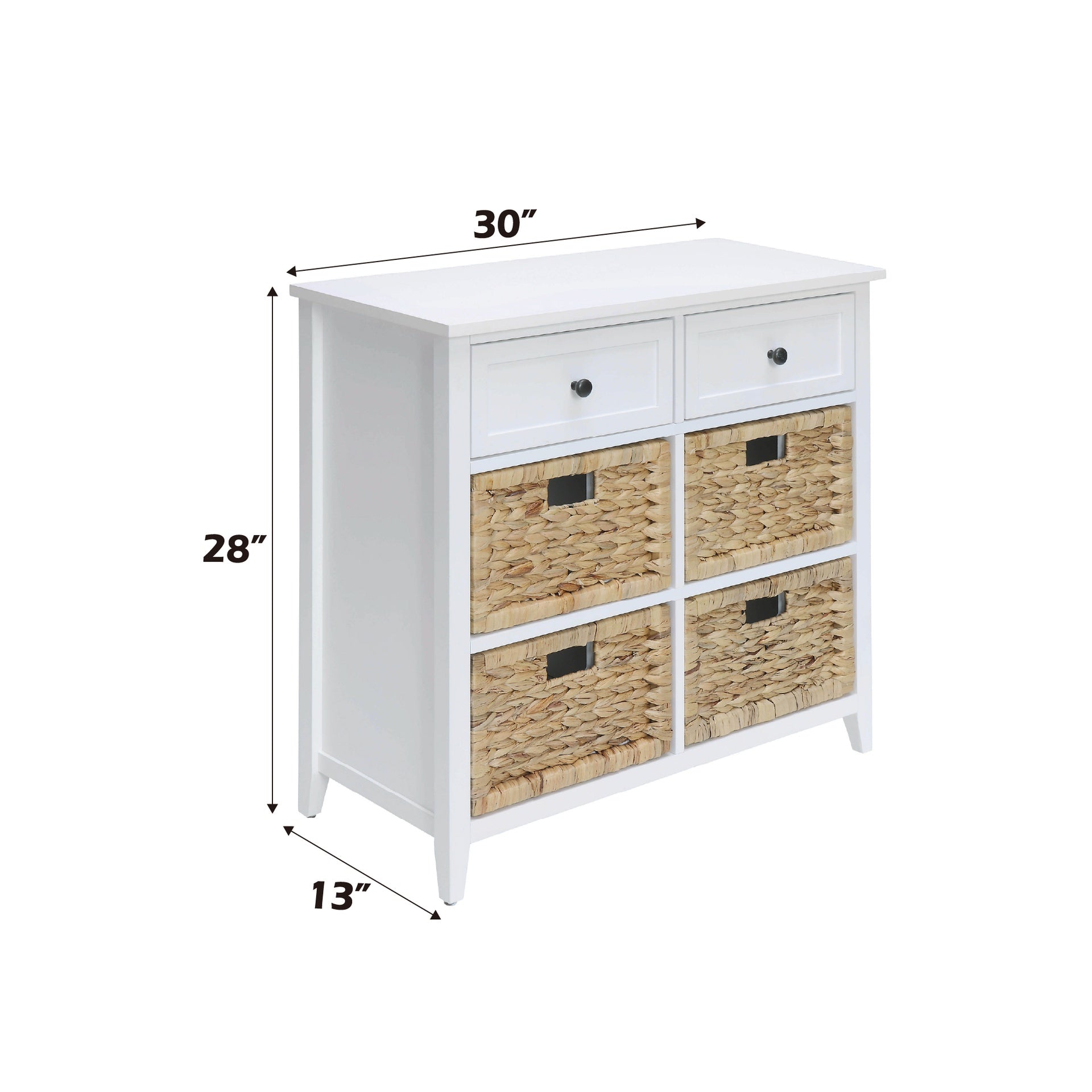 Flavius White Finish Console Cabinet