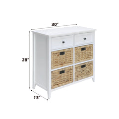 Flavius White Finish Console Cabinet