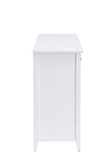 Flavius White Finish Console Cabinet