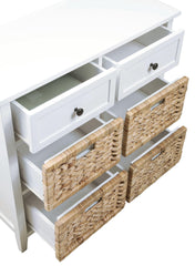 Flavius White Finish Console Cabinet