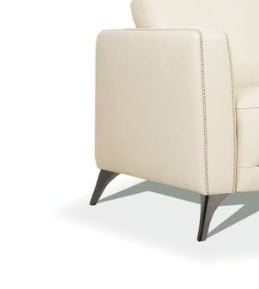 Malaga Cream Leather Loveseat