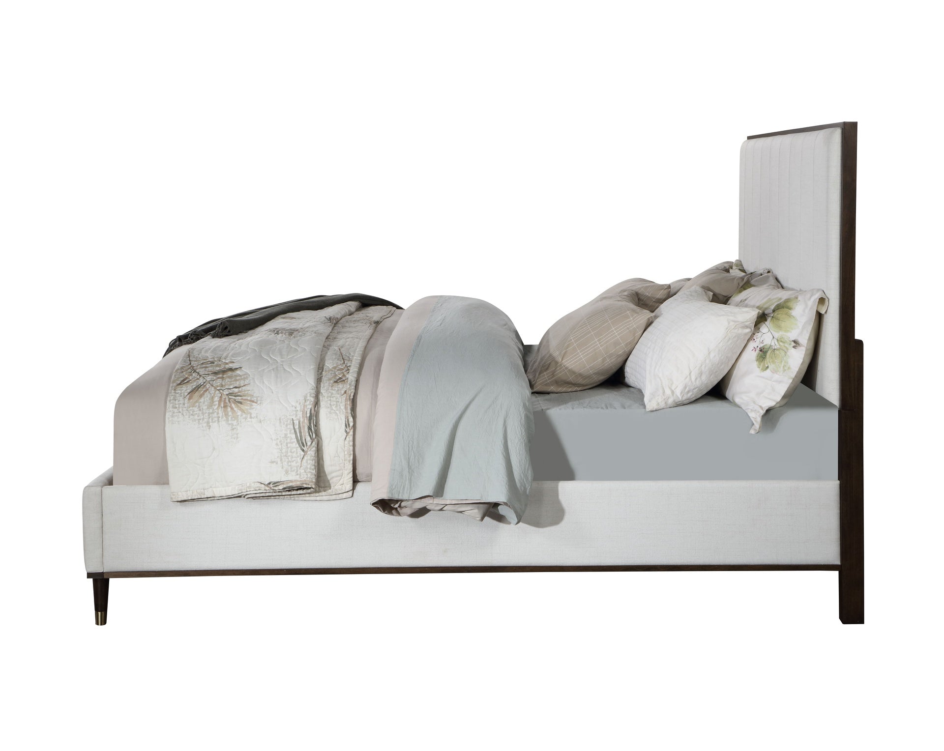 Carena Light Gray Fabric Finish E. King Bed