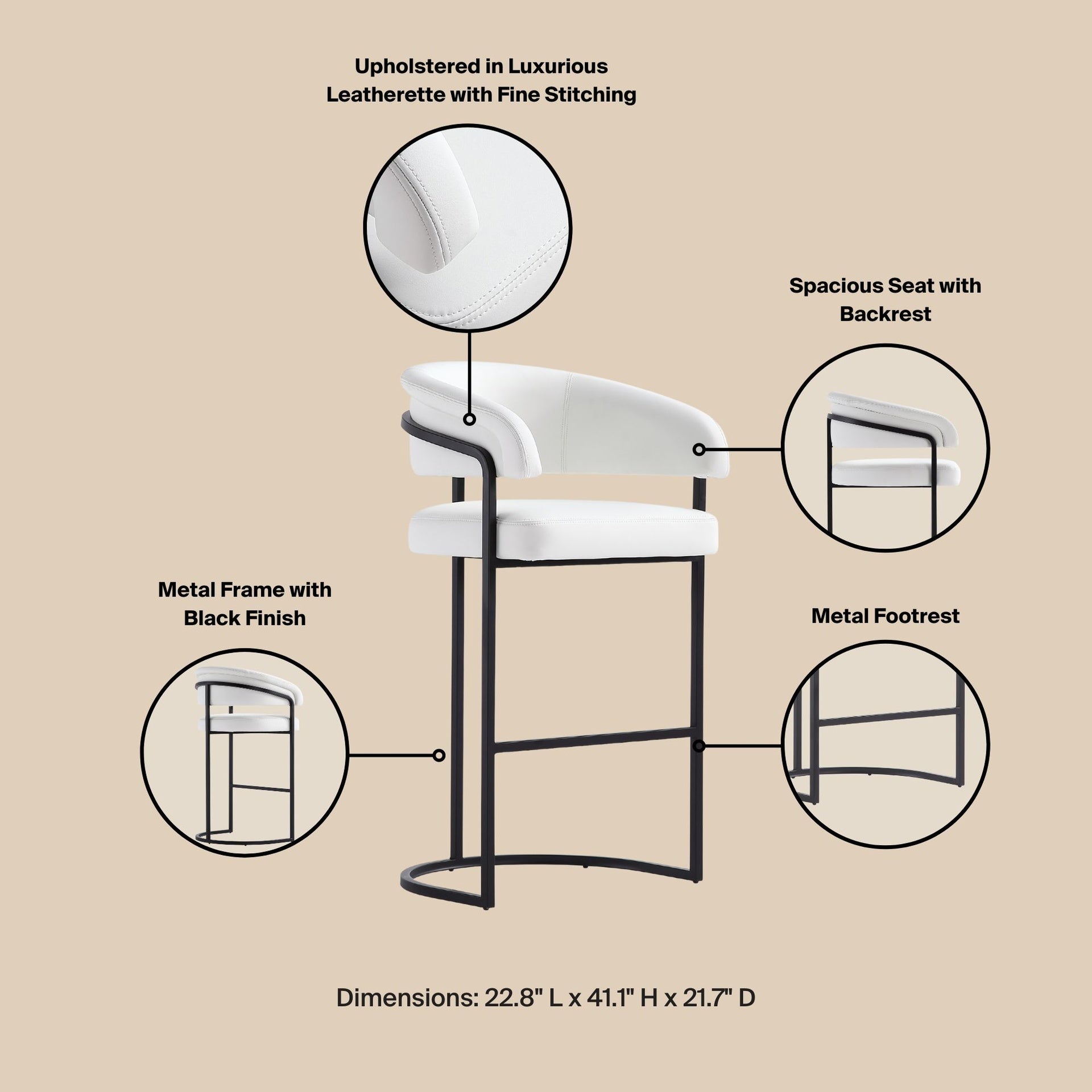 Barstool in White