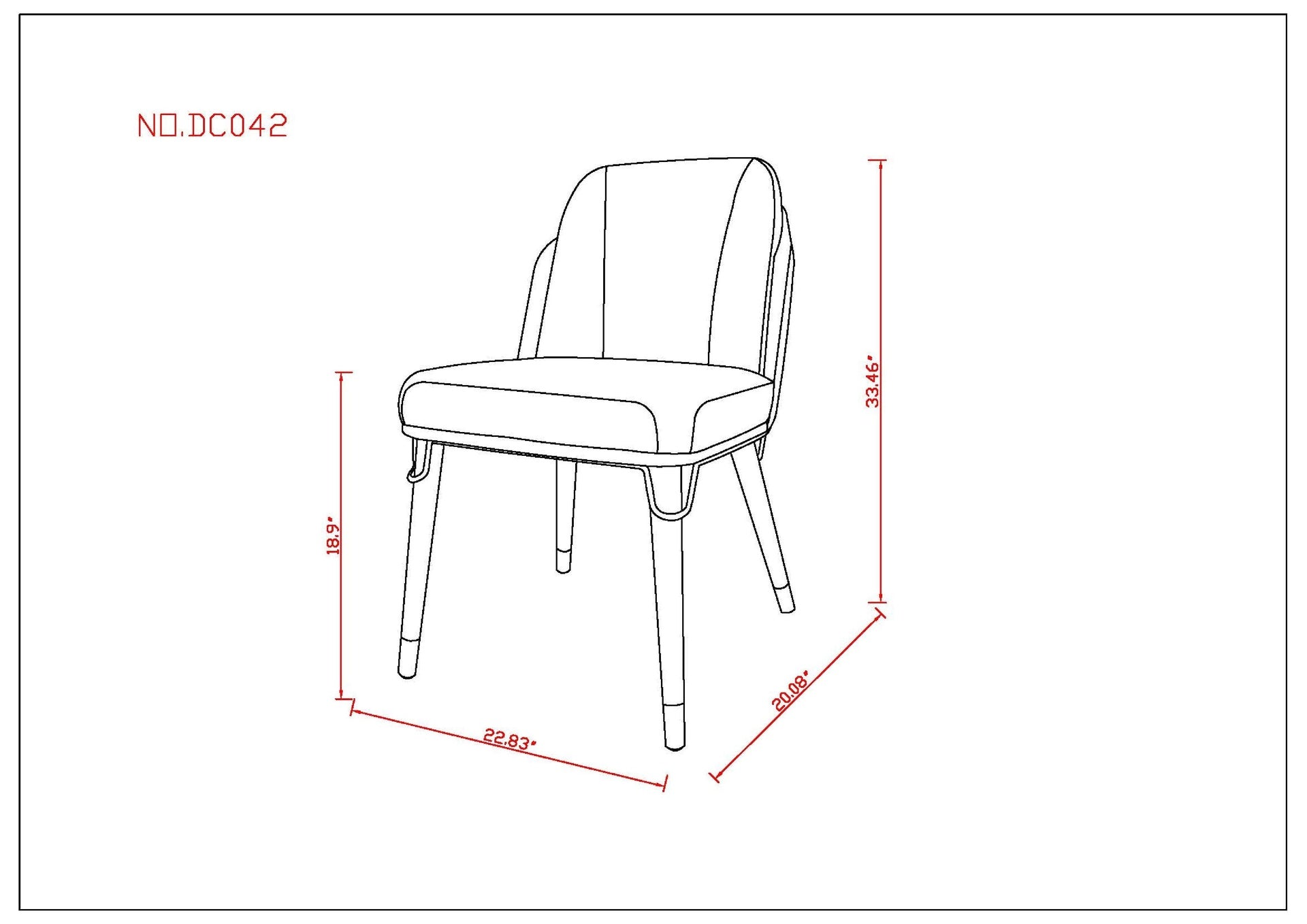 Dining Chair in Graphite