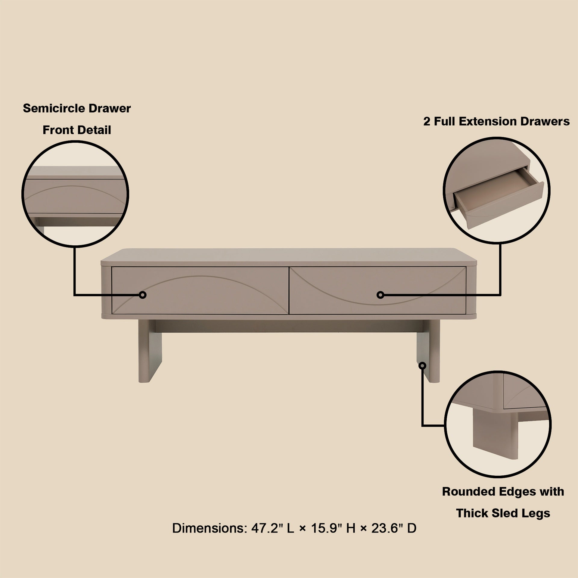 Coffee Table in Mocha