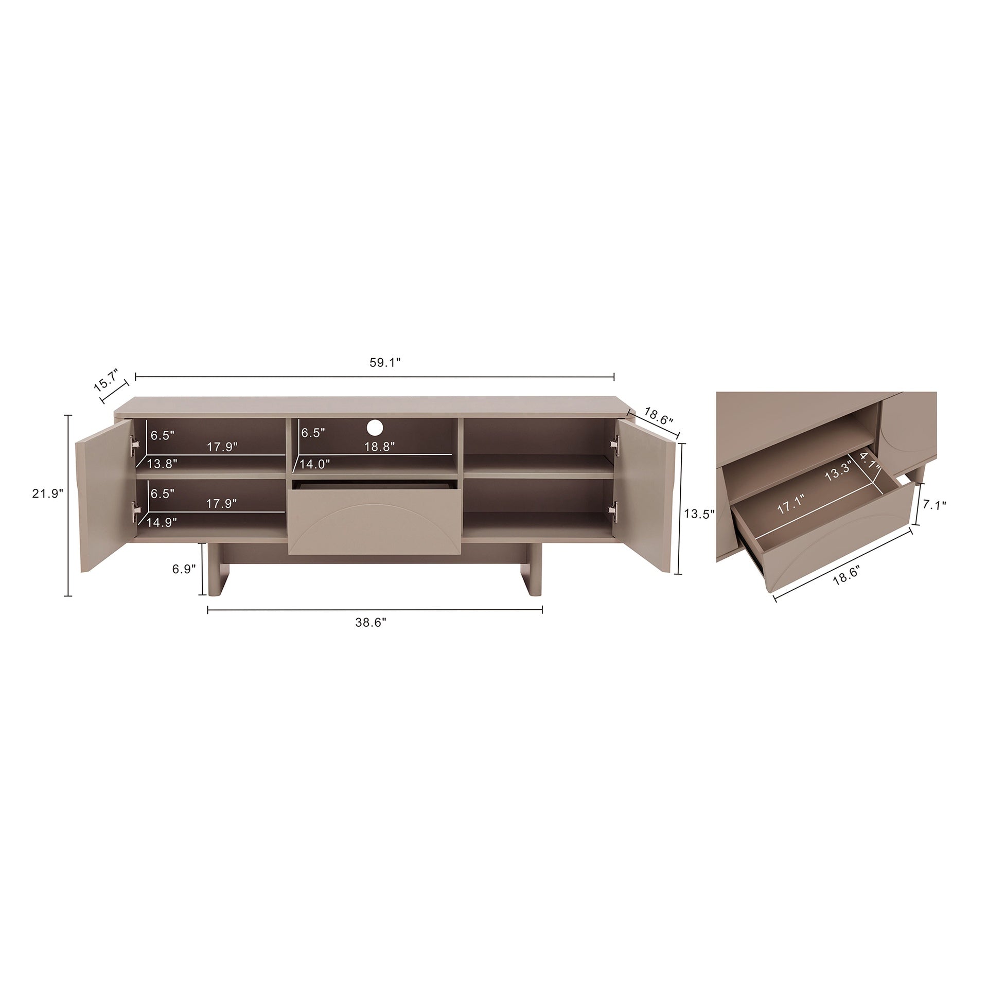 TV Stand in Mocha