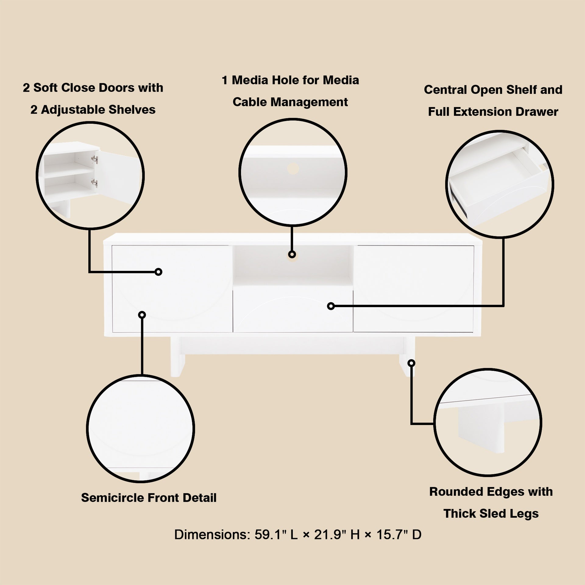 TV Stand in White