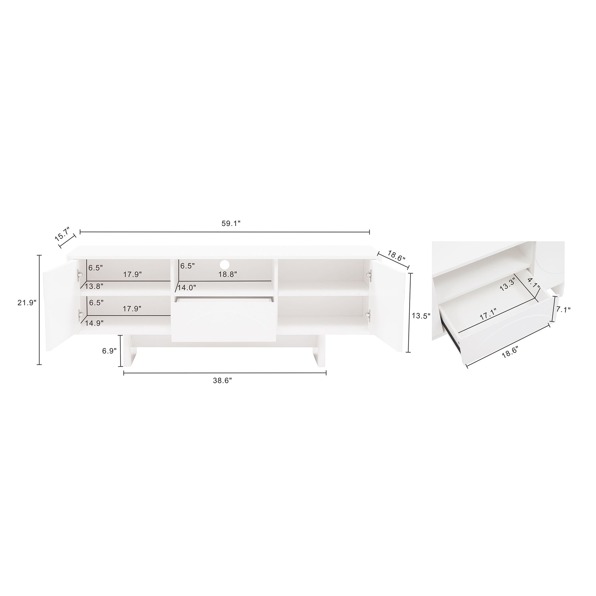 TV Stand in White