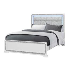 Soulmarie White Queen Bed