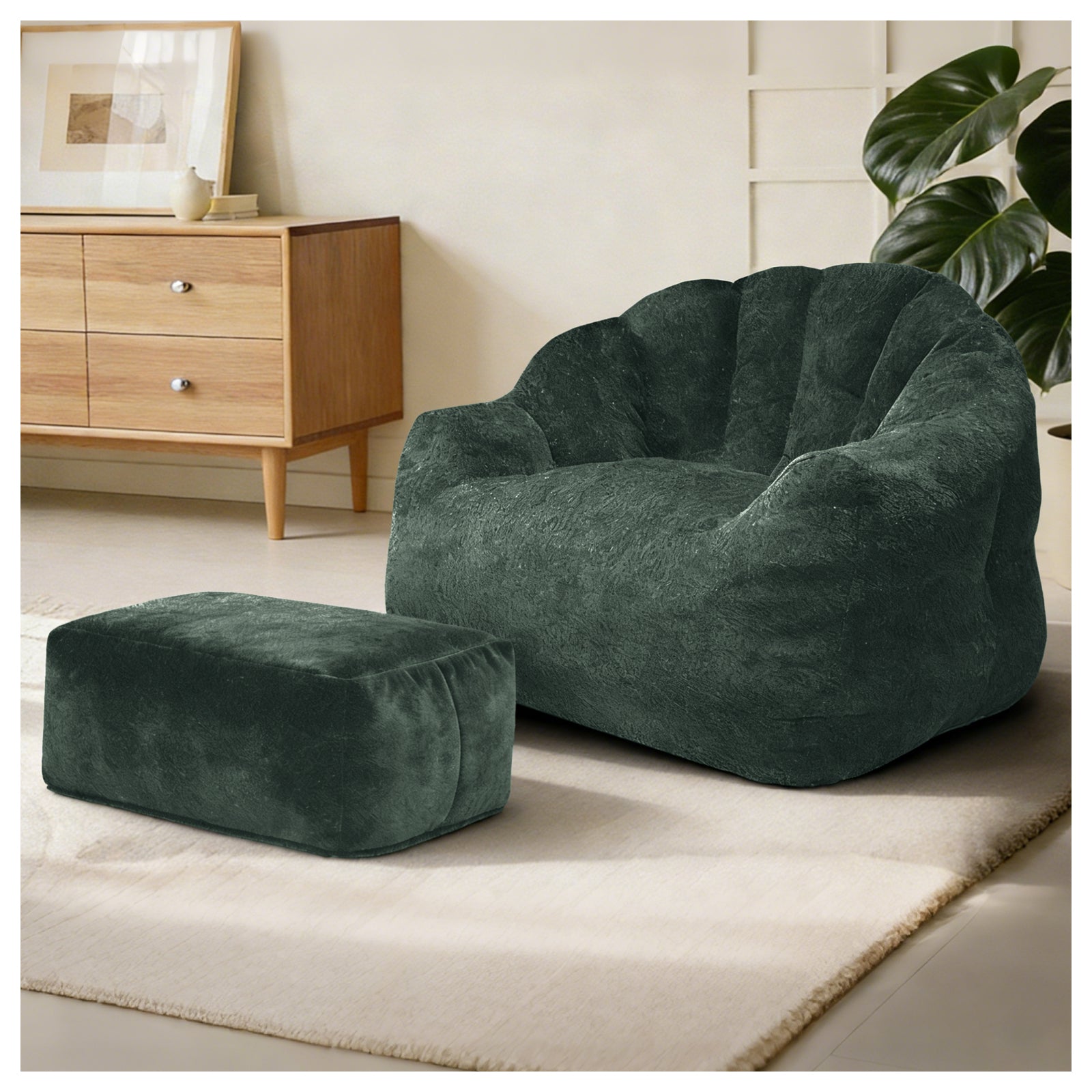 Bean bag chair, armrest bean bag sofa chair filled with high-density foam, comfortable lazy sofa chair, adult bean bag chair for the living room, bedroom reading.