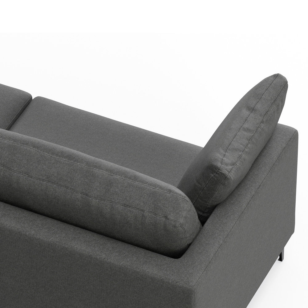 Ava 76 inch Mid Century Sofa with Ottoman Set