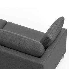 Ava 76 inch Mid Century Sofa with Ottoman Set