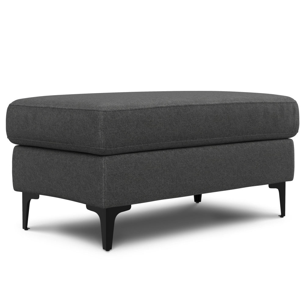 Ava 76 inch Mid Century Sofa with Ottoman Set