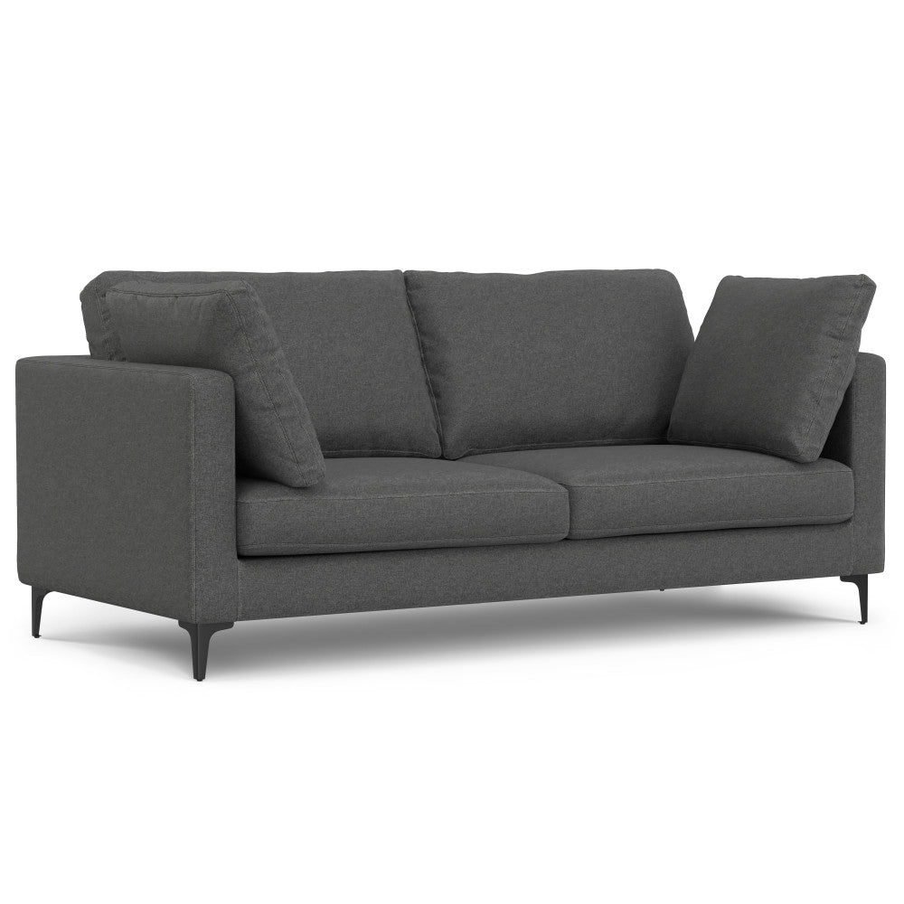 Ava 76 inch Mid Century Sofa with Ottoman Set